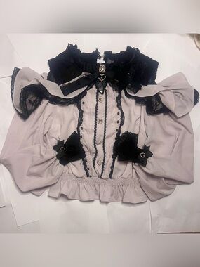 Official Liz Lisa Open Shoulder Frill Blouse Long-Sleeve